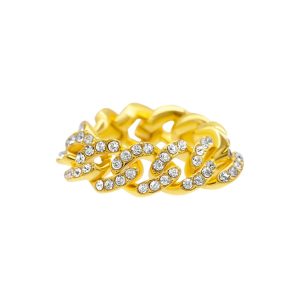 Ring – Panzerkette, flexibel, Gold