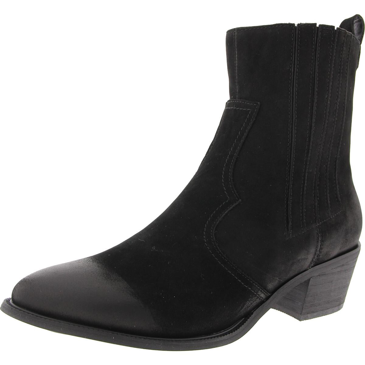 Double Stiefeletten – Leder, Reißverschluss