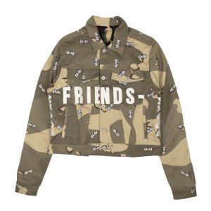 Vlone Friends Jeansjacke im Wüstentarnmuster