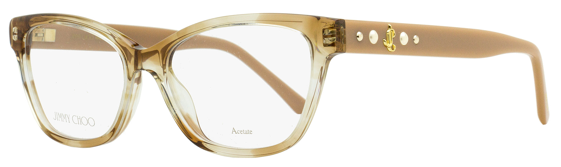 Jimmy Choo JC334 HR5 52mm Brille – Schmetterlingsform, gestreift, Damen, Rosa
