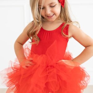Tank Ballettbody mit Tutu – Rot