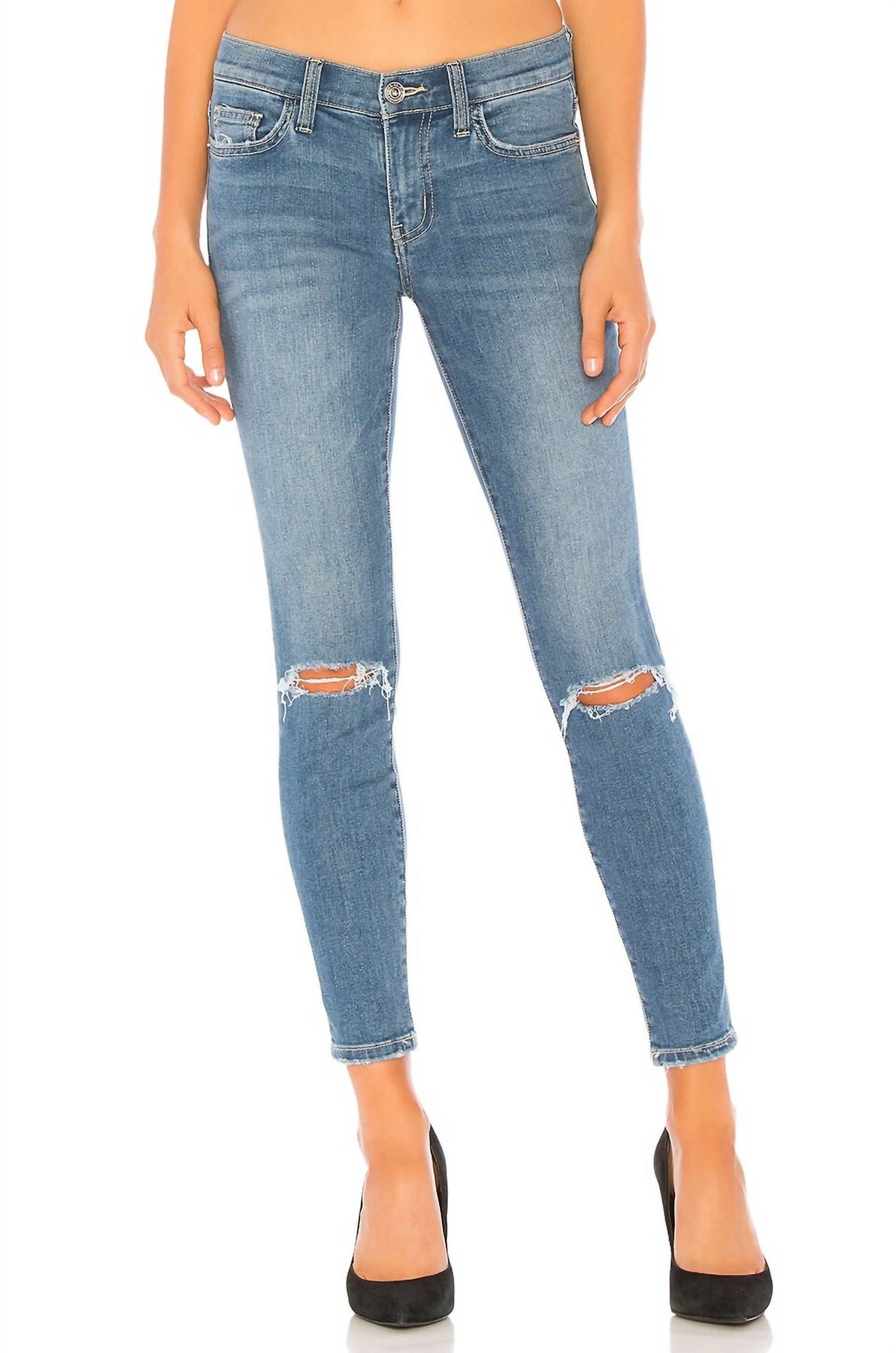 The Stiletto Jeans im Design 2 Year Destroy Stretch Indigo