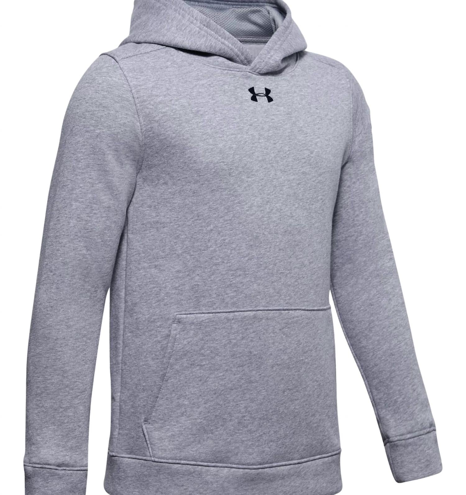 Hustle Fleece-Kapuzenpullover für Kinder – True Gray Heather/Schwarz – 7733806006332