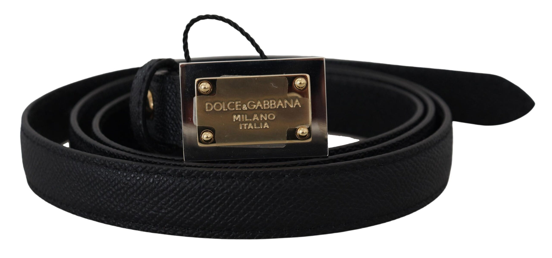 Dolce & Gabbana Damen-Gürtel aus Kalbsleder mit quadratischer Metallschnalle – 7732443578428