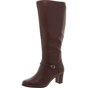 Missy kniehohe Stiefel – Kunstleder, mit Reißverschluss