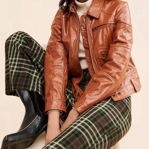 Josie vegane Jacke in Cognac