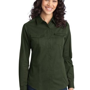 Port Authority L649 Hemd – Fleckenlöse-Ausrüstung, hochrollbare Ärmel, Damen, Twill