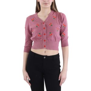 Bestickte Strickjacke