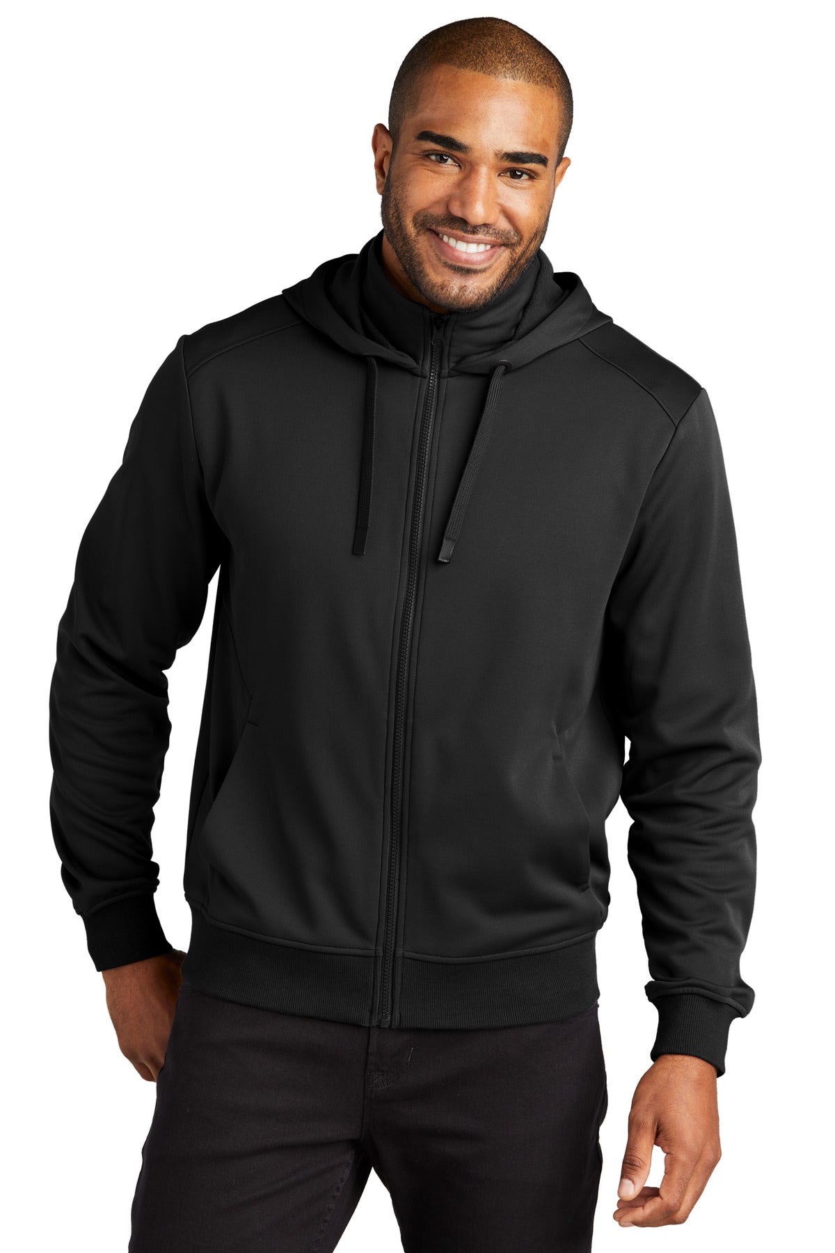 Port Authority Kapuzenjacke – Fleece, glatt, Herren
