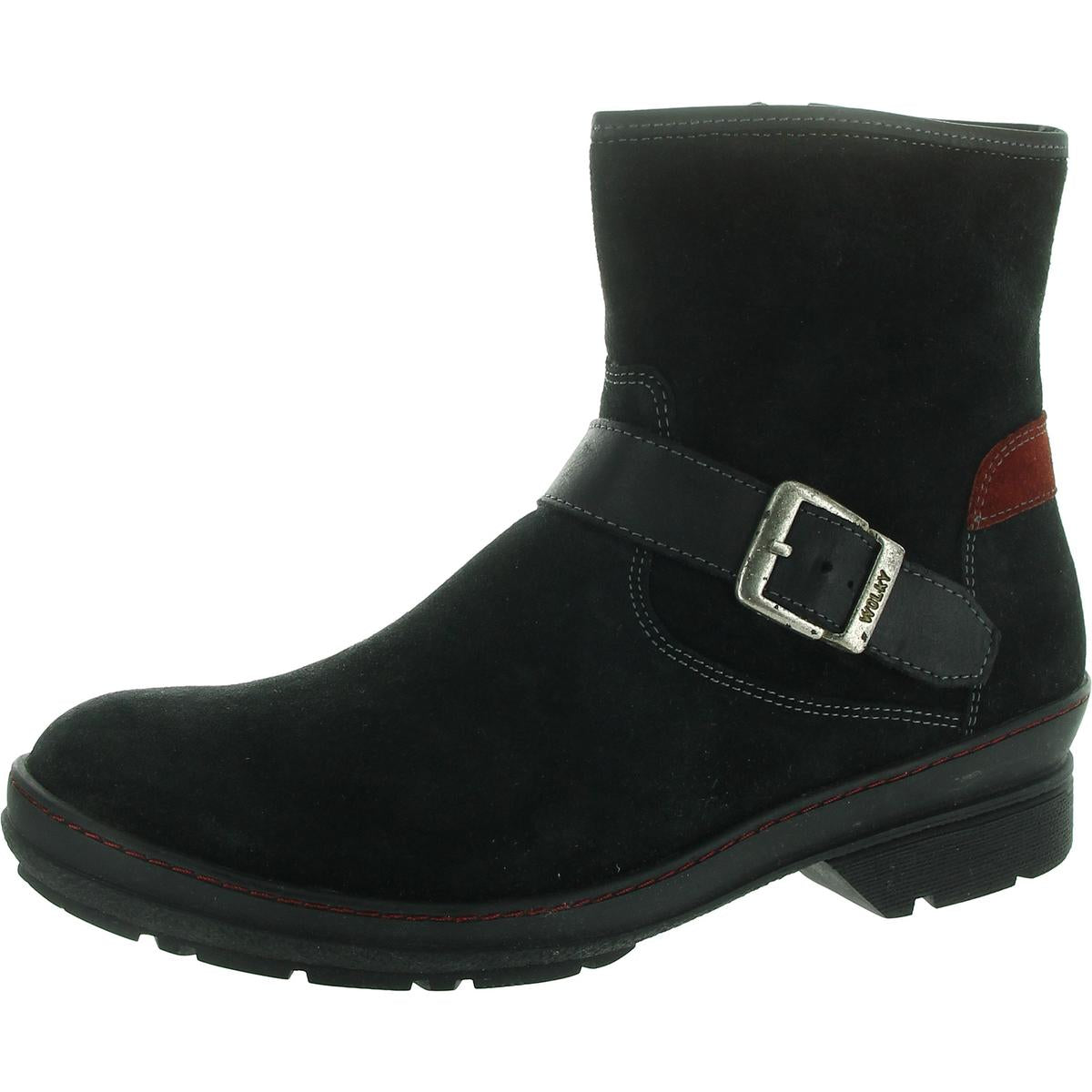 Stiefeletten – mit Reißverschluss, Veloursleder