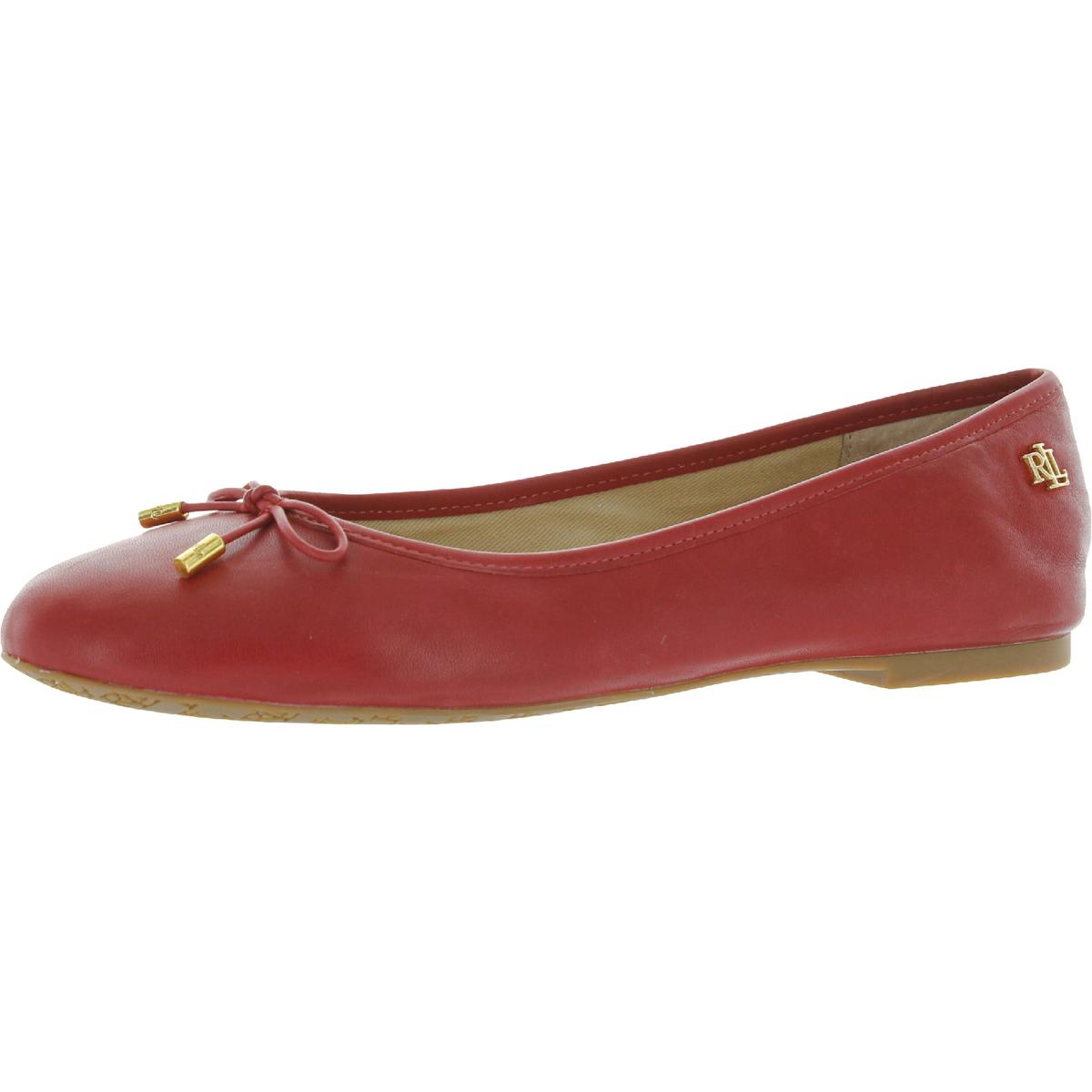 Jayna Lederballerinas mit runder Zehenpartie