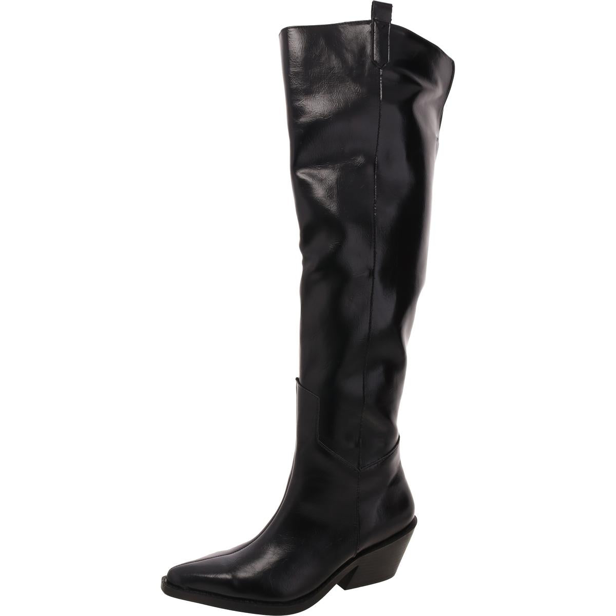 Luela Overknee-Stiefel – Kunstleder, unifarben