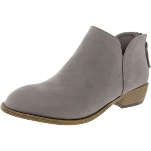 Stiefeletten – Velourslederimitat, Reißverschluss