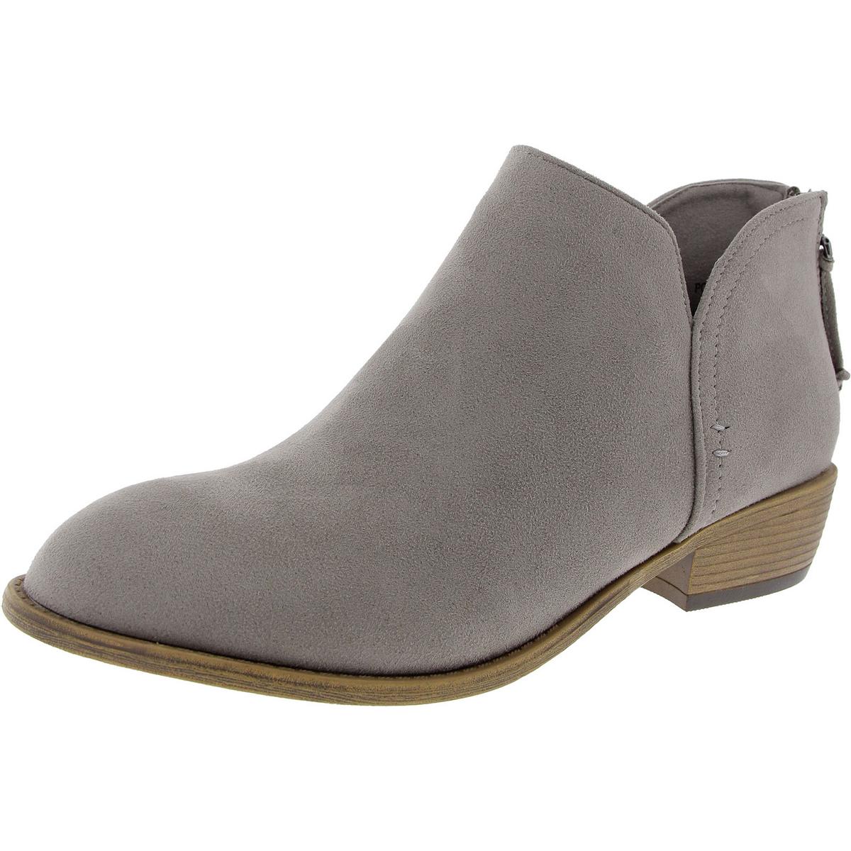 Stiefeletten – Velourslederimitat, Reißverschluss