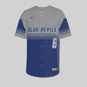 Mizuno Custom Trikot mit durchgehender Knopfleiste und eingesetzten Ärmeln