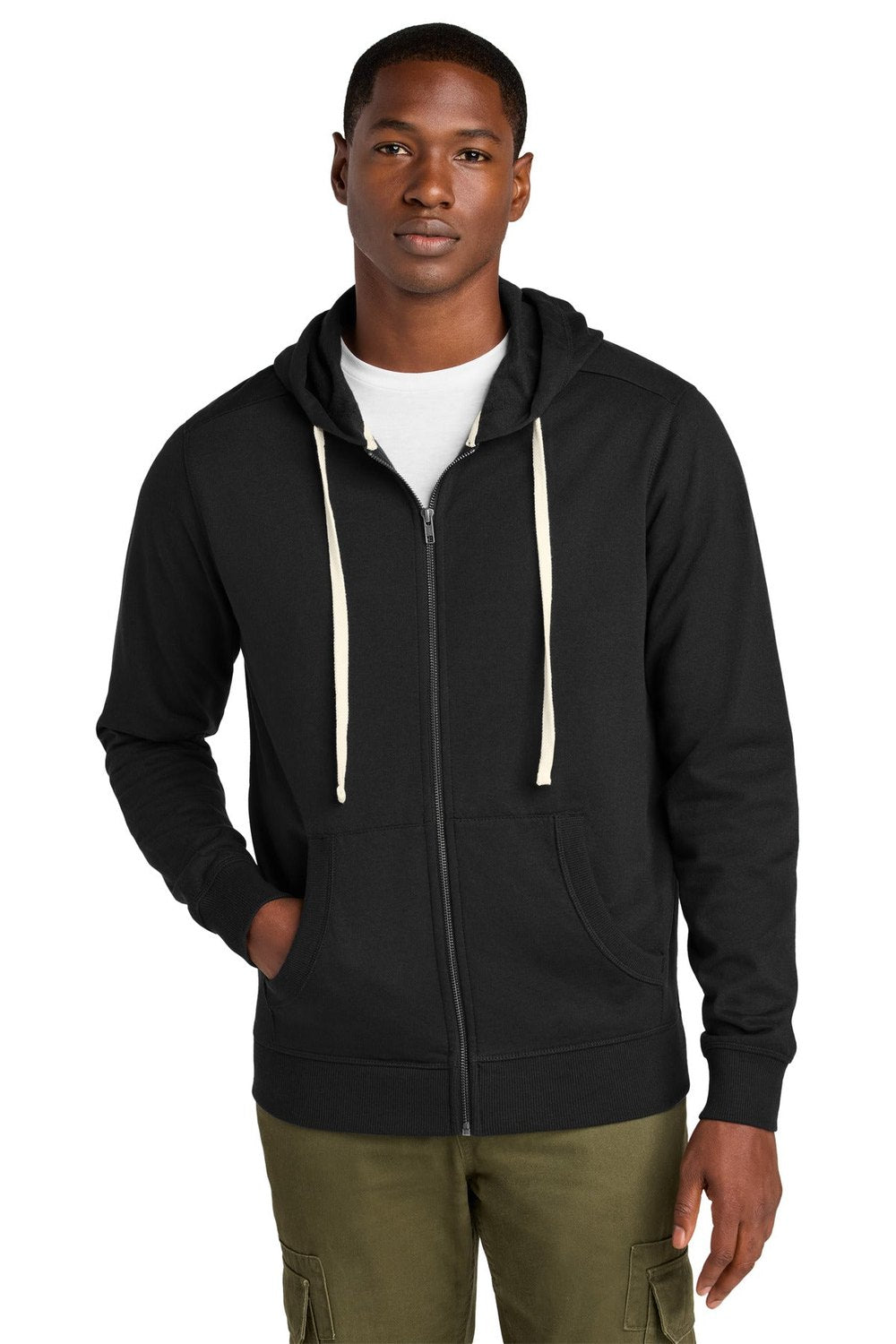 District Re-Fleece Herren-Kapuzenjacke mit durchgehendem Reißverschluss – DT8102