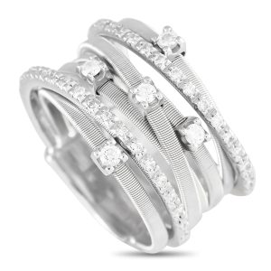 Marco Bicego Goa 18K 0.40ct -Band MB01-090424 Ring – Weißgold, Diamant, mehrfarbig