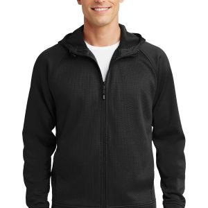 Sport-Tek Rival Tech Kapuzenjacke – durchgehender Reißverschluss, Damen, Fleece