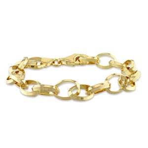 Mimi & Max Rolo-Kettenarmband aus gelbvergoldetem Sterlingsilber, 7,5 Zoll