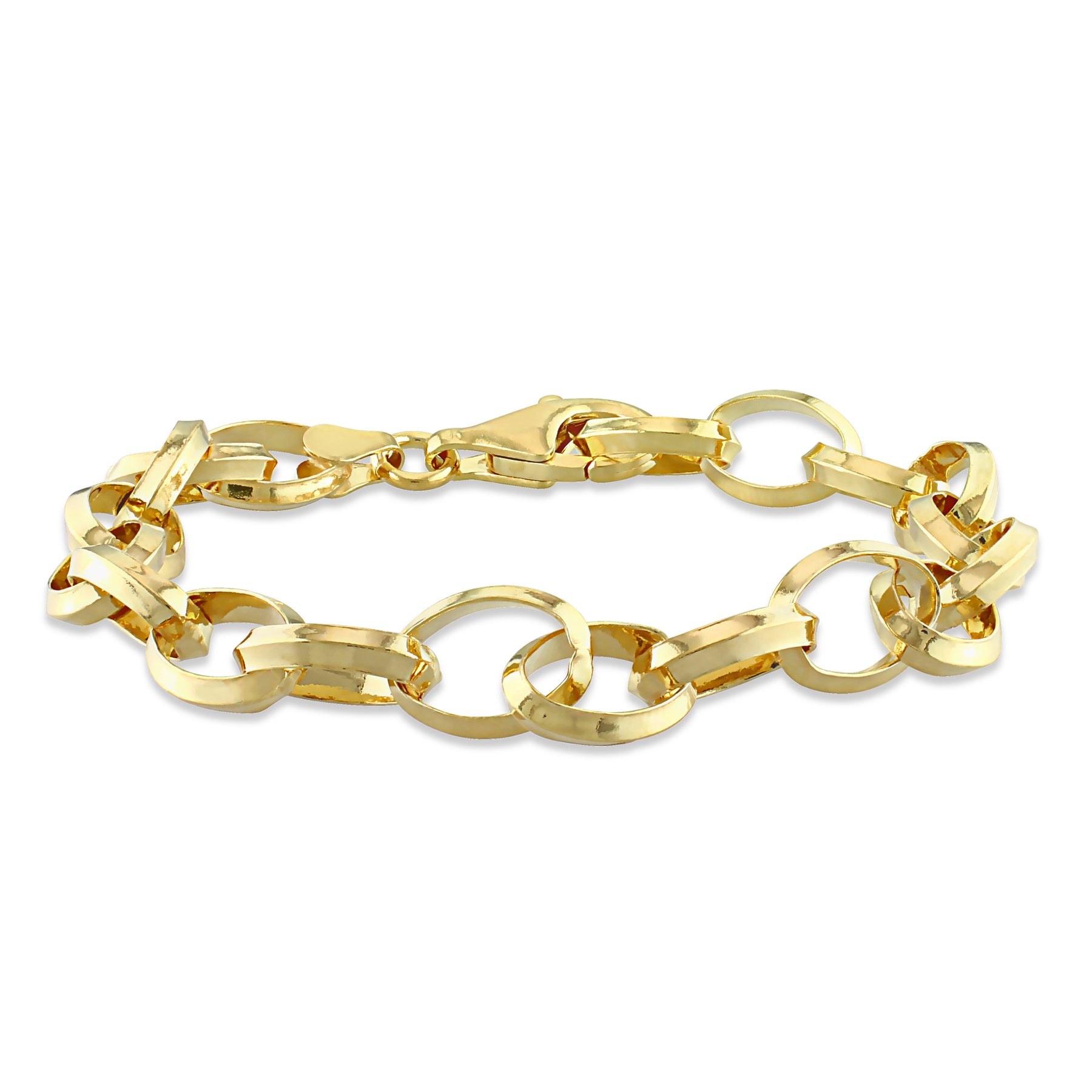Mimi & Max Rolo-Kettenarmband aus gelbvergoldetem Sterlingsilber, 7,5 Zoll