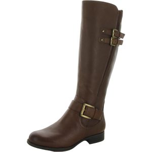 Jessie Leder-Reitstiefel mit Reißverschluss