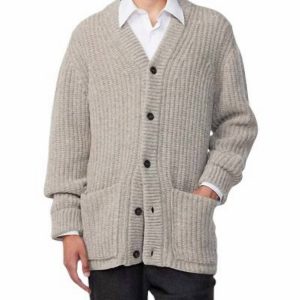 Benzon Herren-Strickjacke in Stone