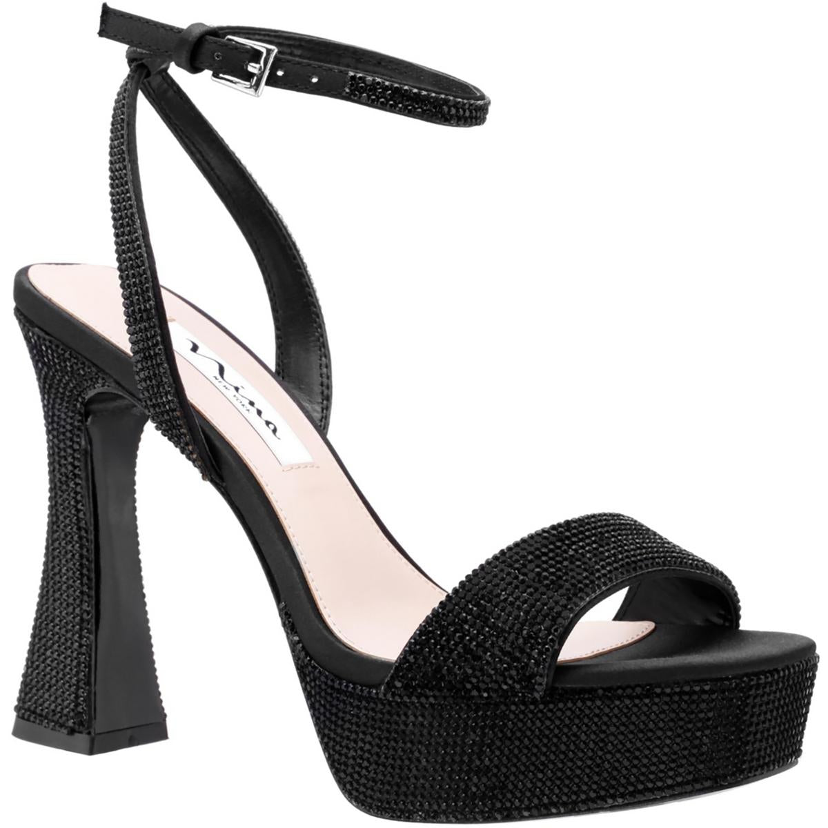 Angella Absatzschuhe – mit Strass, Plateau, Knöchelriemen