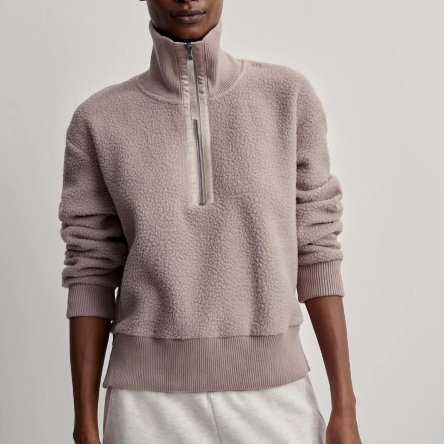 Roselle Half Fleecejacke in Sphinx