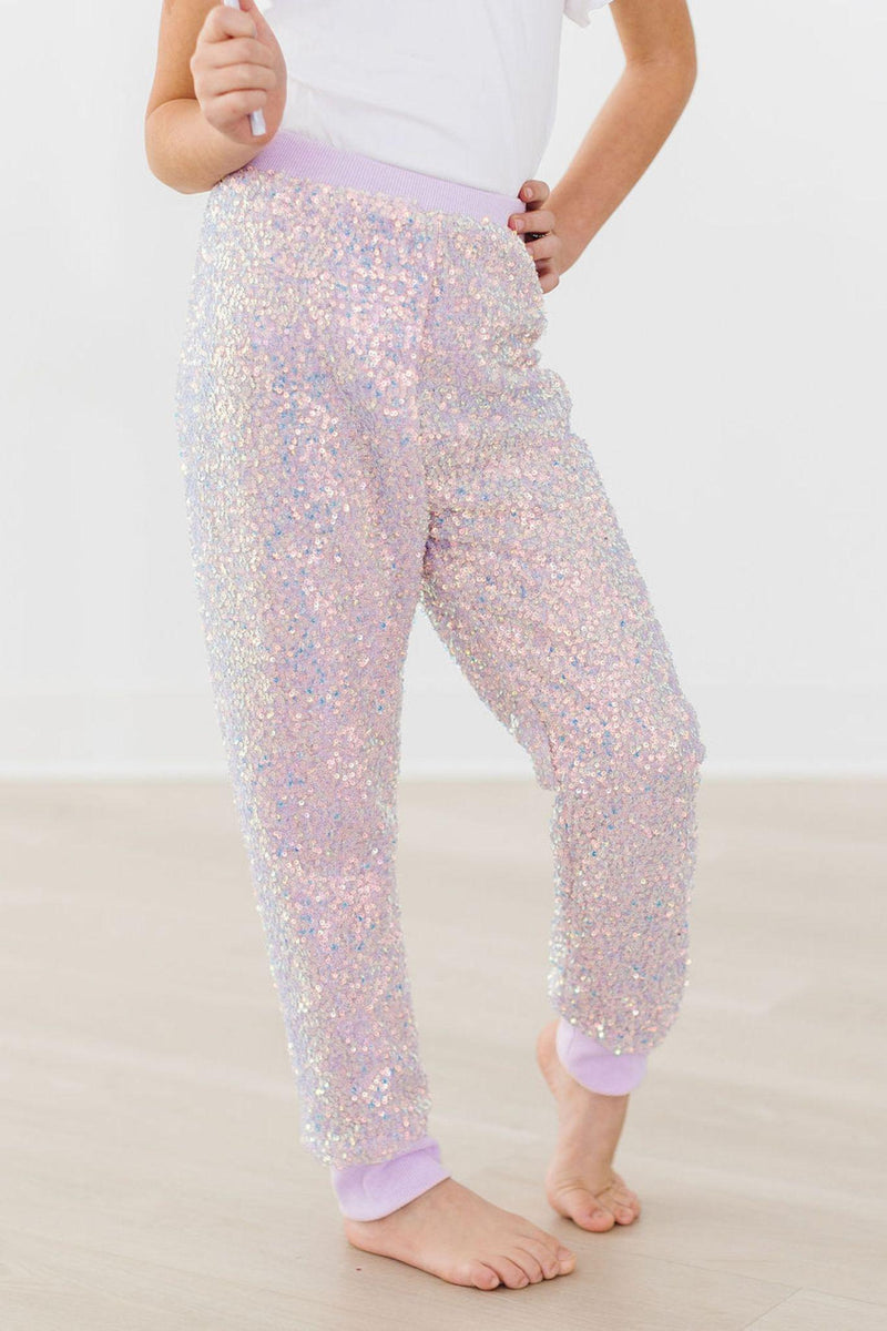 Jogginghose – Lavendel, Pailletten