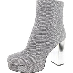 Wadenlange Canvas-Stiefel mit Glitzer