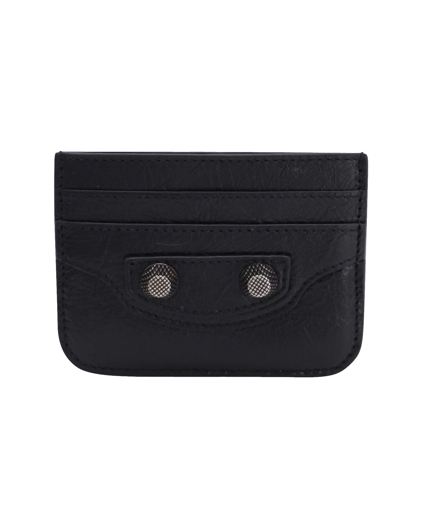 Balenciaga Le Cagole Kartenetui aus schwarzem Lammleder – 7733836218428