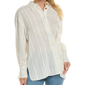 Rebecca Taylor gestreiftes Hemd in Knitteroptik