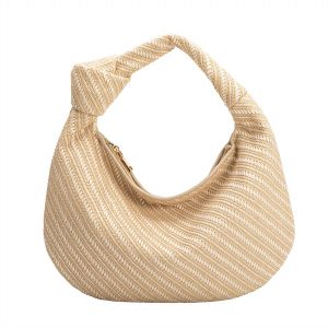 Cher Schultertasche aus Raffia in Natur