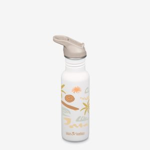 Klean Kanteen Classic Trinkflasche mit Flip Seal Sportverschluss im Design Beach Mode, 18 oz