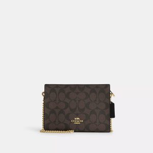 Coach Outlet schmale Umhängetasche aus Signature Canvas