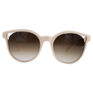 Balmain BL2507 7733645803580 Sonnenbrille – Acetat, runde Form, Weiß