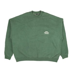 Visitor On Earth Sweatshirt mit Rundhalsausschnitt in Grün