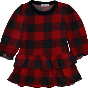 Rotes Kleid mit Buffalo-Karomuster