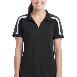 Sport-Tek Tricolor Shoulder Micropique Sport-Wick LST658 Poloshirt – Damen