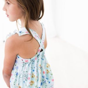 Wild Woods Kleid – überkreuzte Rückenriemen, Rüschen
