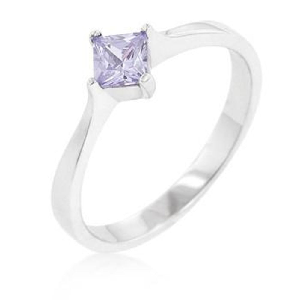 Wedding Band Ring – Sterlingsilber, Amethyst, Zirkonia