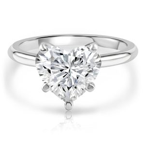 Zertifizierter Solitär-Verlobungsring aus 14-karätigem Weißgold mit herzförmigem Diamanten – 5,01 ct