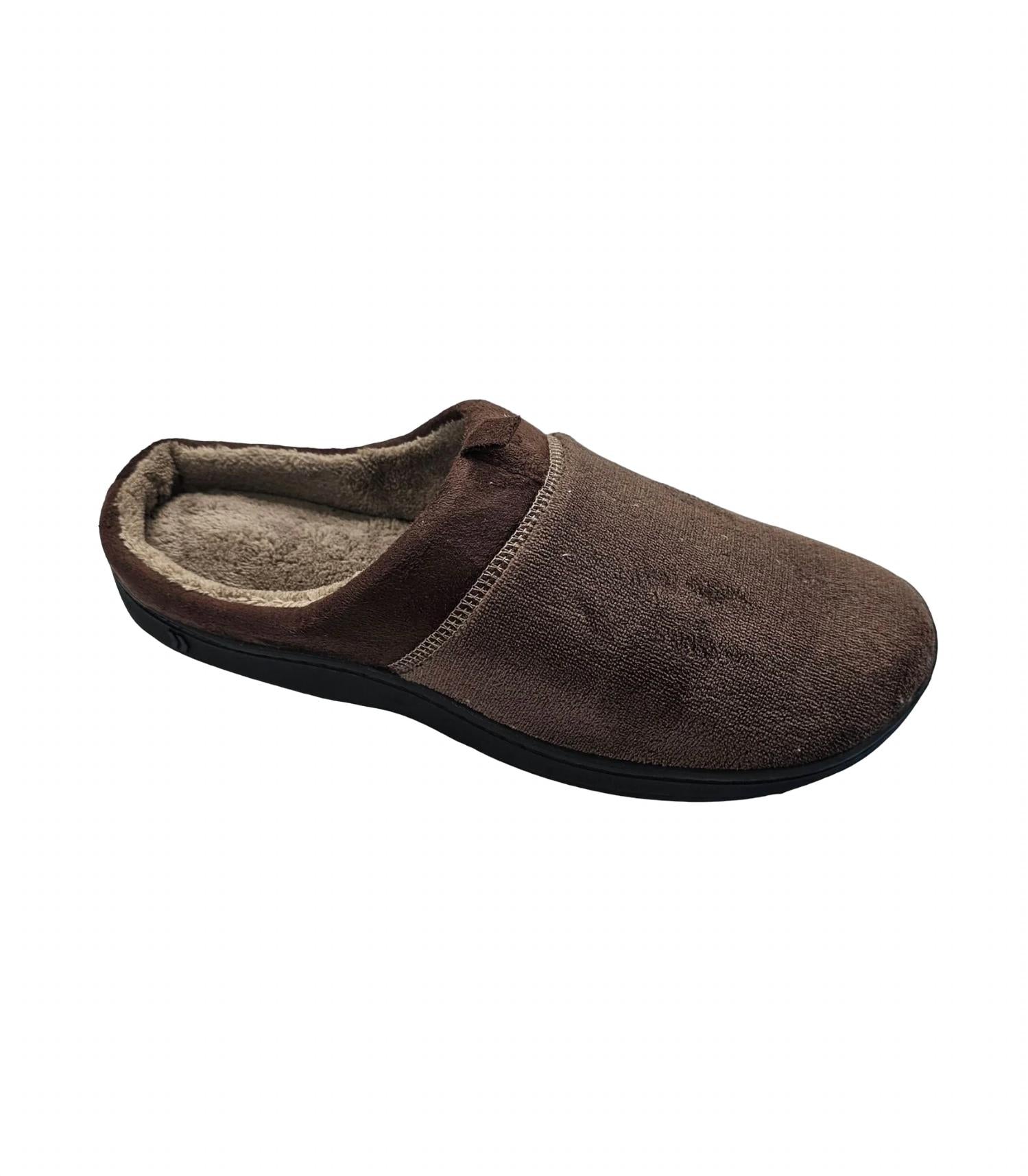 Jared Herren-Clog-Hausschuhe aus Mikrofrottee – Dark Chocolate – 7733820522556