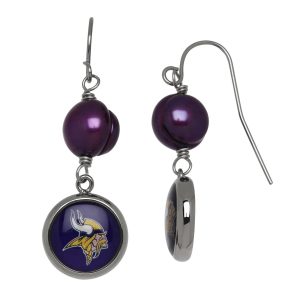 Minnesota Vikings Ohrringe in Lila/Blau – 7732440170556