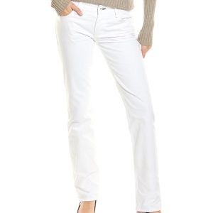 rag & bone Piper gerade geschnittene Jeans mit niedriger Bundhöhe – Strahlend Weiß