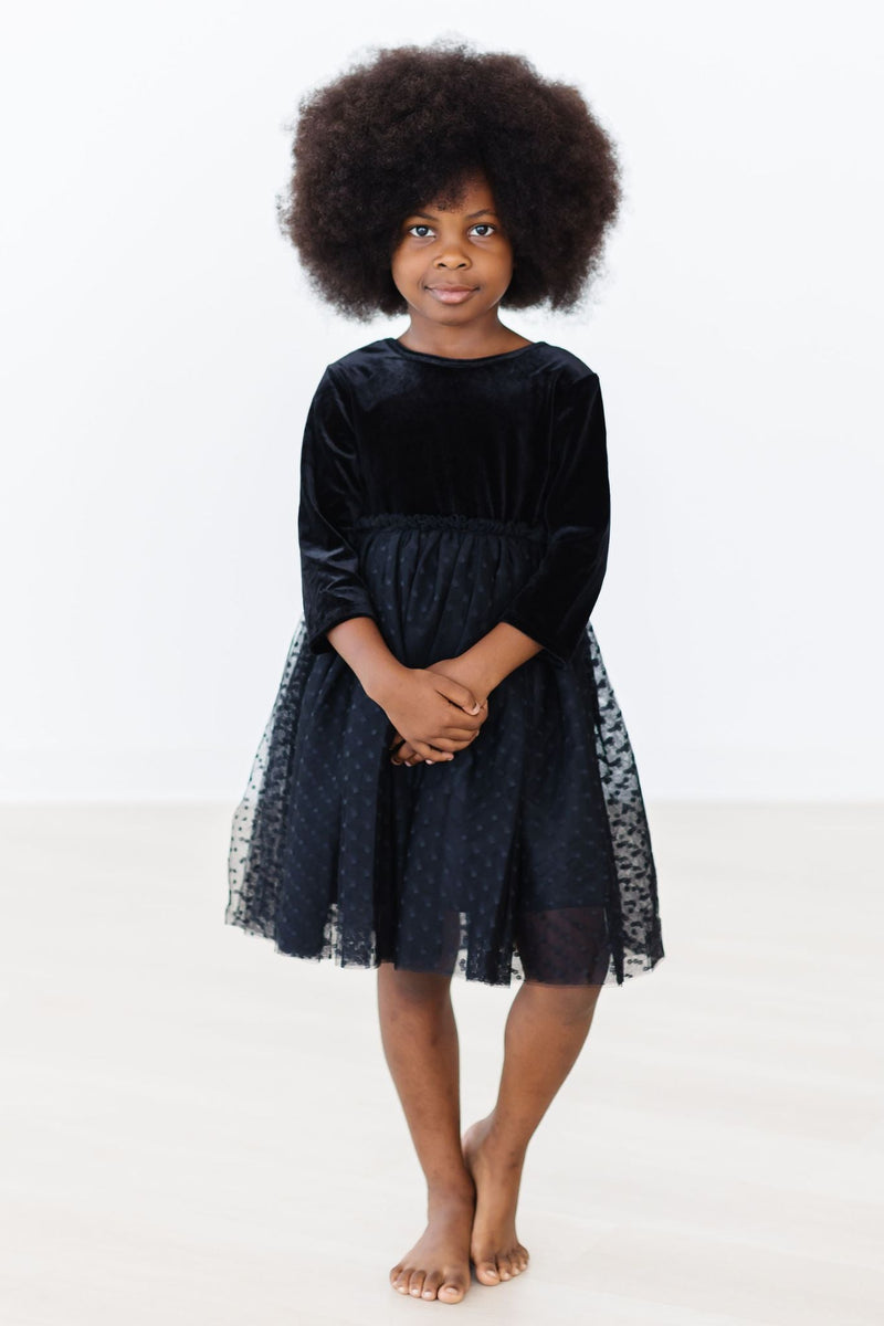 Tutu-Kleid – Samt, Schwarz