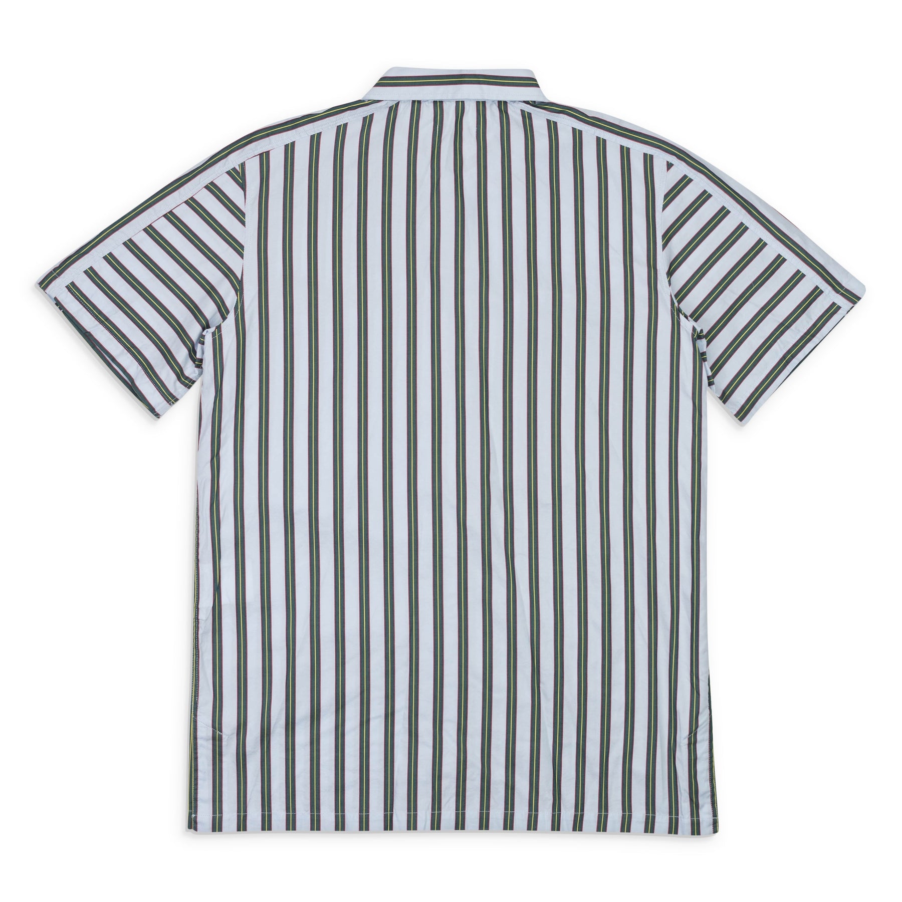 University Stripe Camp-Hemd aus grünem Popeline