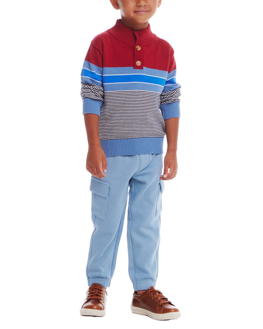 Andy & Evan Set aus gestreiftem Pullover und Jogginghose