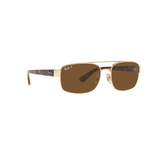 Ray-Ban RB 3687 001/57 Unisex-Sonnenbrille in Kissenform, 58 mm