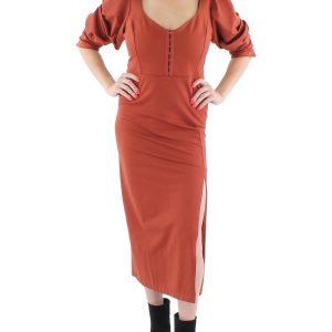 Damen-Maxikleid mit seitlichem Schlitz